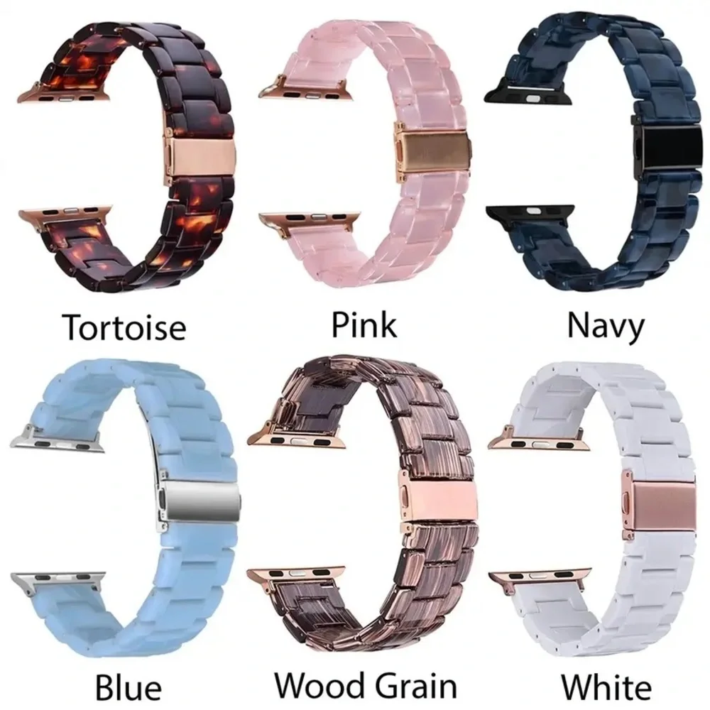 Resin Bracelet Light Weight Bands for Smart Watch- White